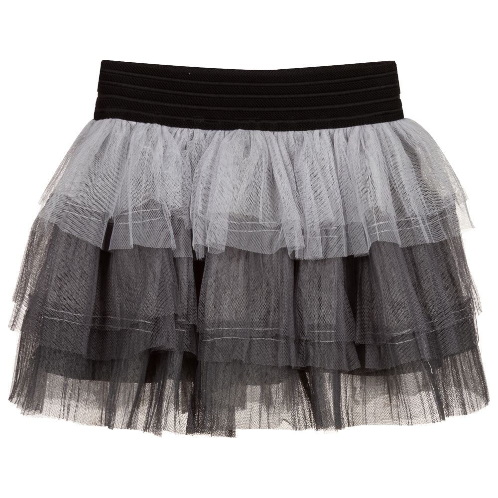 Pan Con Chocolate - Girls Grey Tutu Skirt | Childrensalon