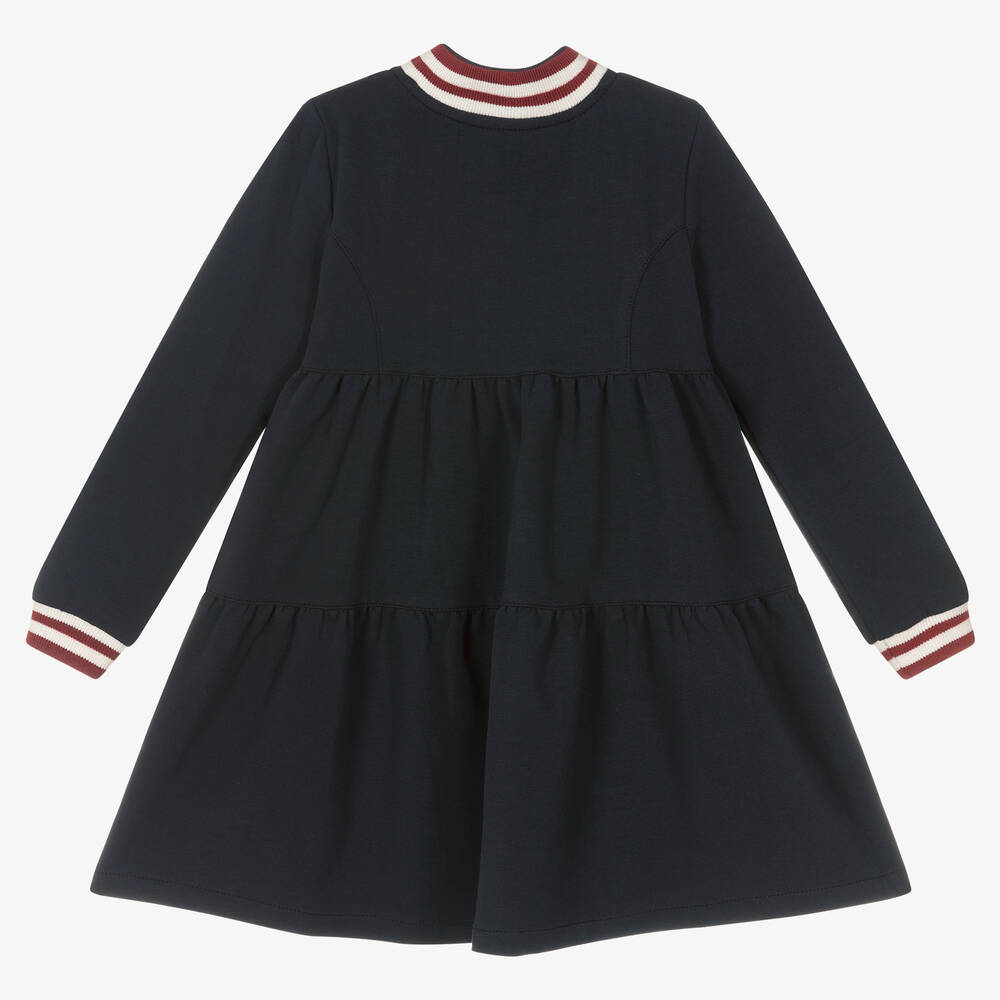Pan Con Chocolate-Синее хлопковое платье для девочек | Childrensalon Outlet