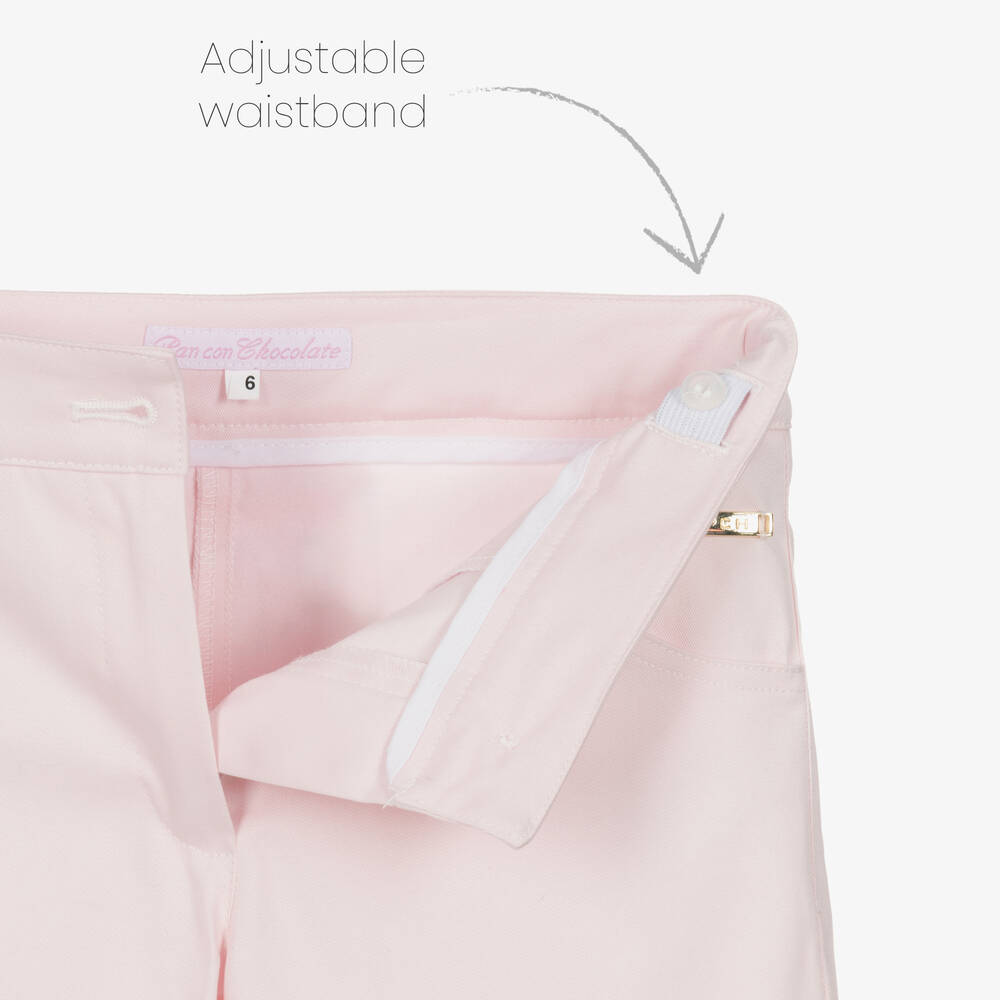 Ladies pink cropped trousers hot sale