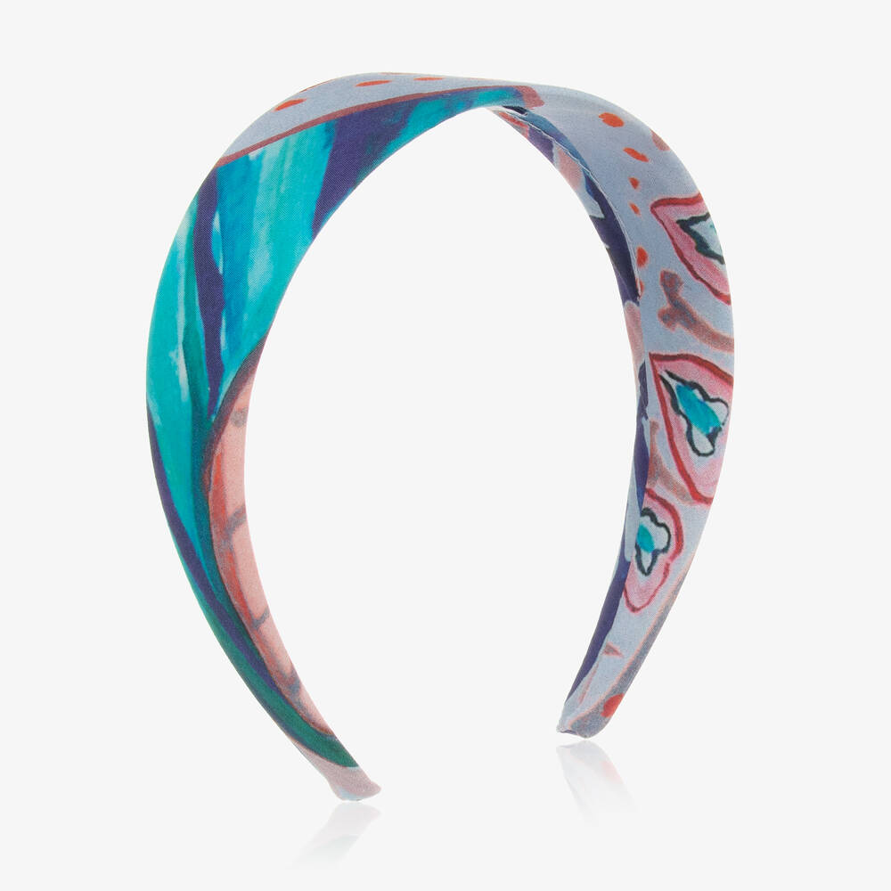 Pan Con Chocolate - Girls Pink & Green Cotton Hairband | Childrensalon