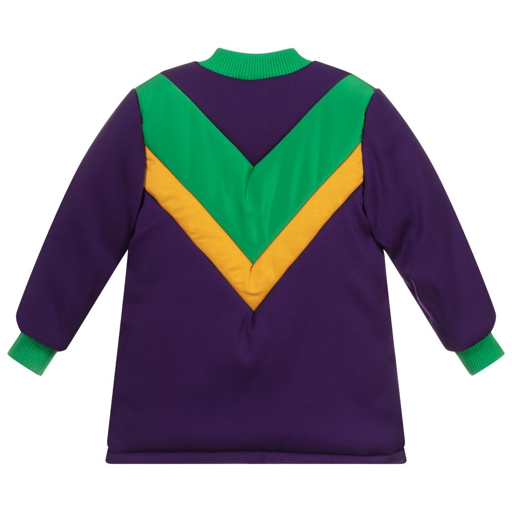 بان كون شوكولا-Girls Purple & Green Coat | Childrensalon Outlet