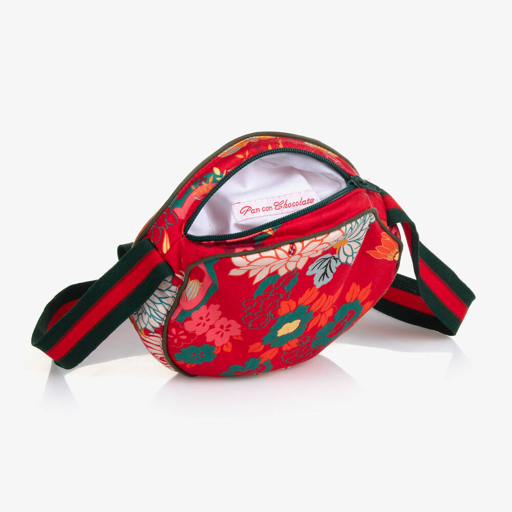 Pan Con Chocolate Girls Red Floral Crossbody Bag 17cm Childrensalon Outlet