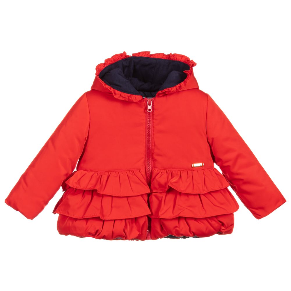 Pan Con Chocolate - Girls Red Hooded Jacket | Childrensalon