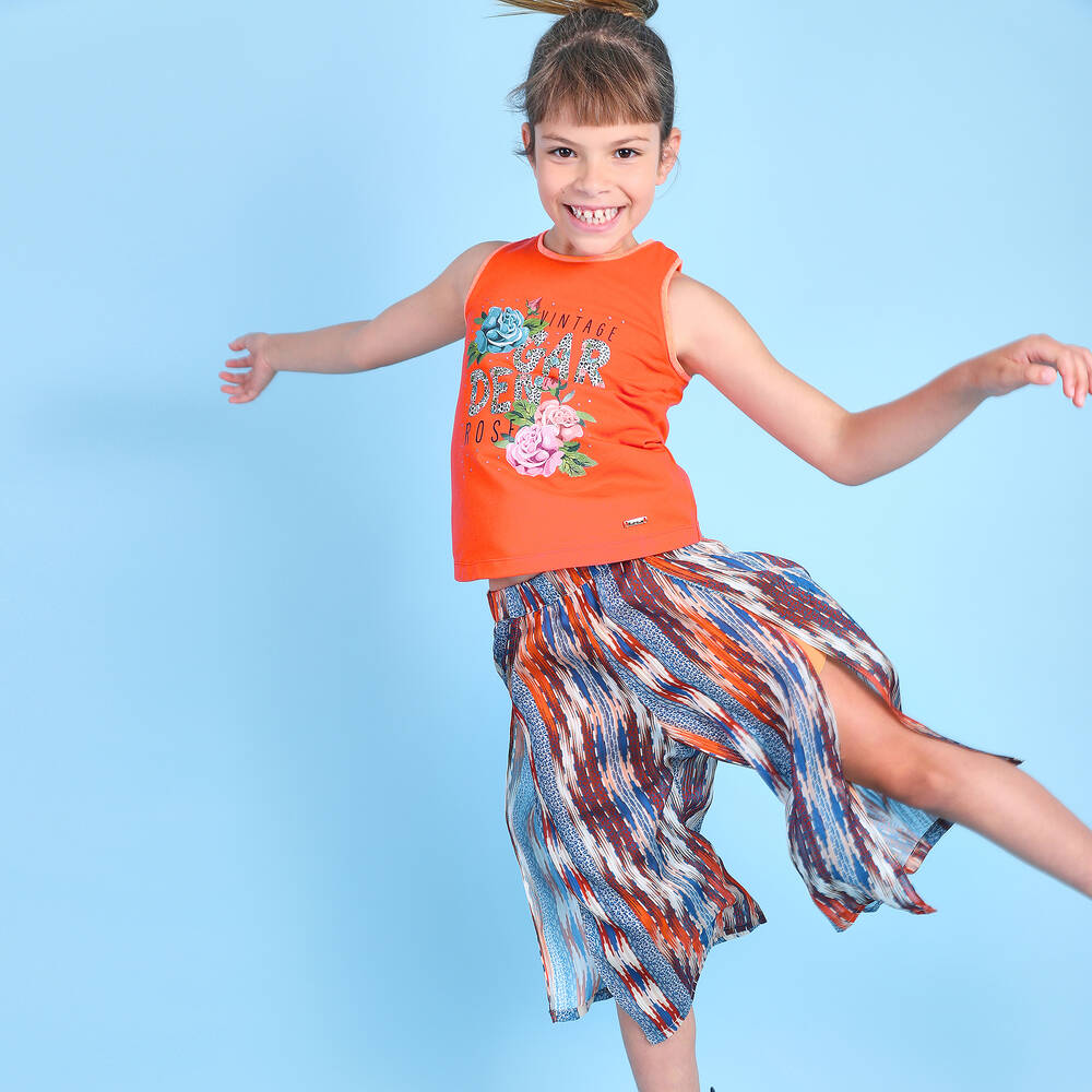 Pan Con Chocolate-Girls Red Sleeveless Top | Childrensalon Outlet