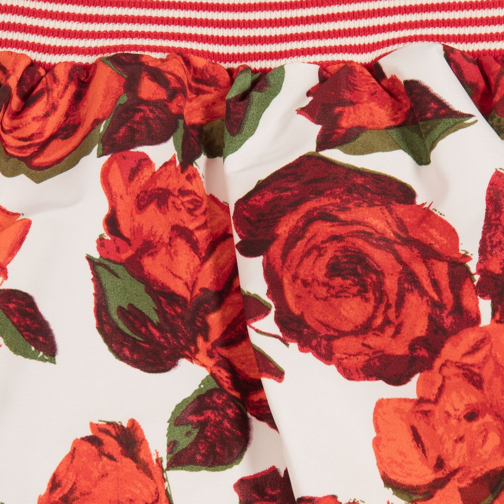 Pan Con Chocolate-Girls Rose Print Skirt | Childrensalon Outlet