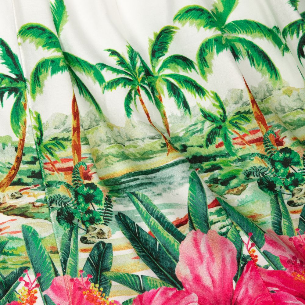 بان كون شوكولا-فستان قطن بوبلين لون أبيض | Childrensalon Outlet