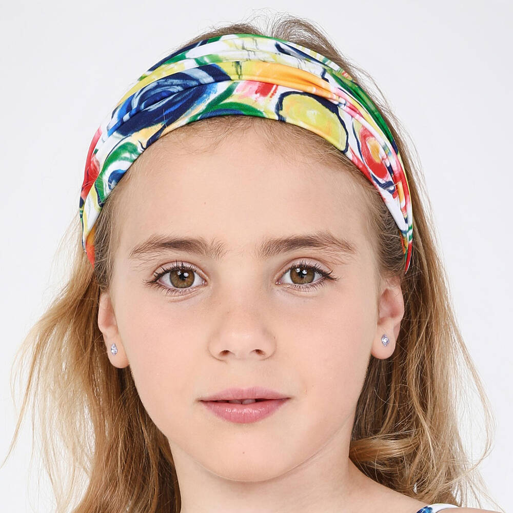 Pan Con Chocolate-Girls White & Green Hairband | Childrensalon Outlet
