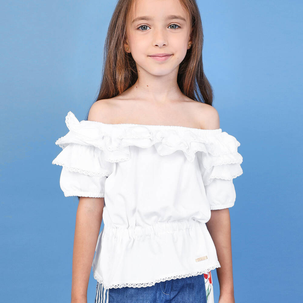 エクミール frill peplum shirt 白 ZW COLLECTION EMBROIDERED PEPLUM SHIRT - White | ZARA United