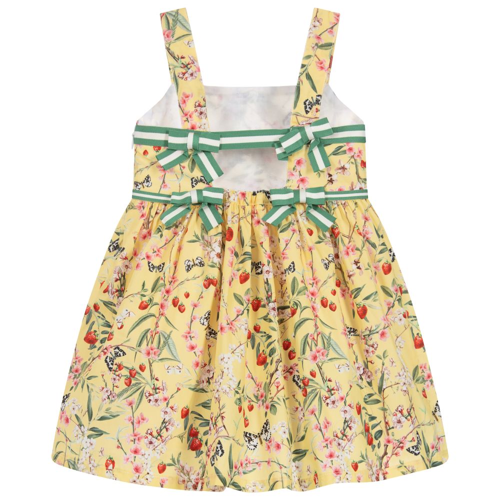 Pan Con Chocolate-Girls Yellow Cotton Dress | Childrensalon Outlet