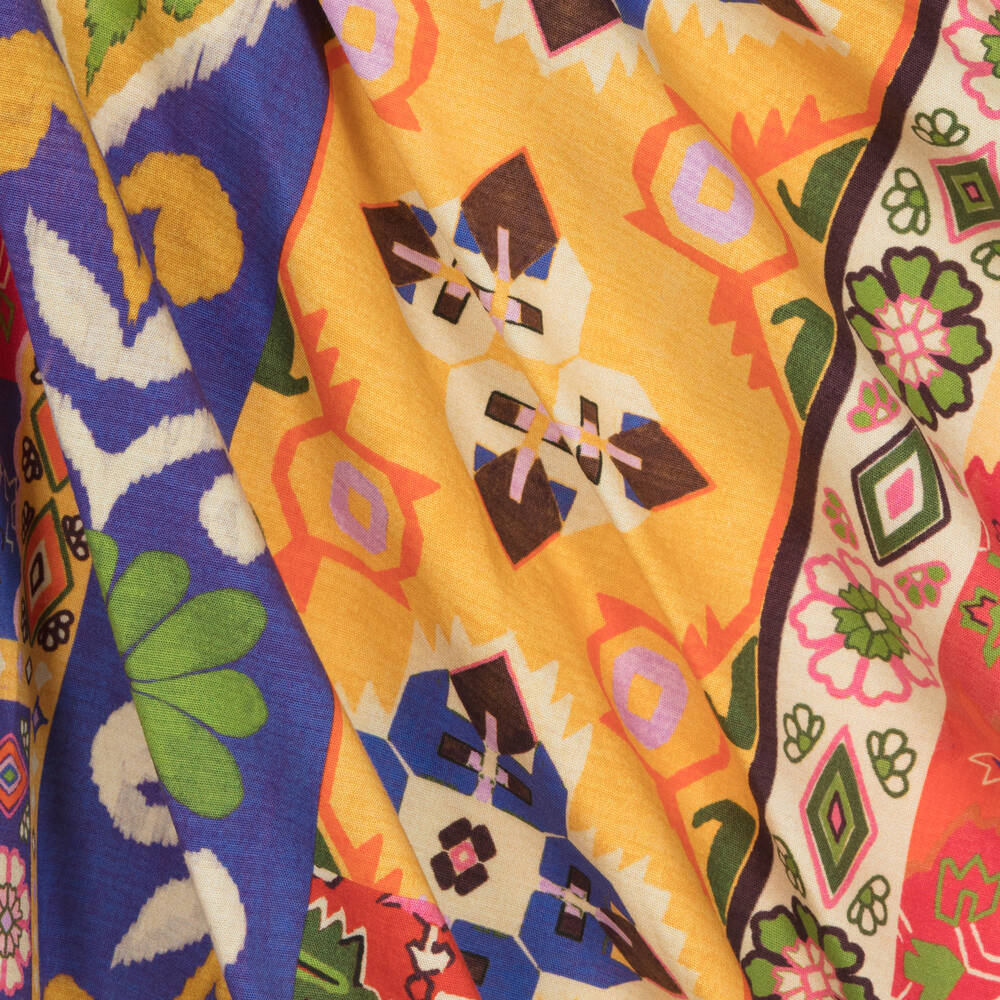 بان كون شوكولا-Girls Yellow & Red Cotton Shirt Dress | Childrensalon Outlet