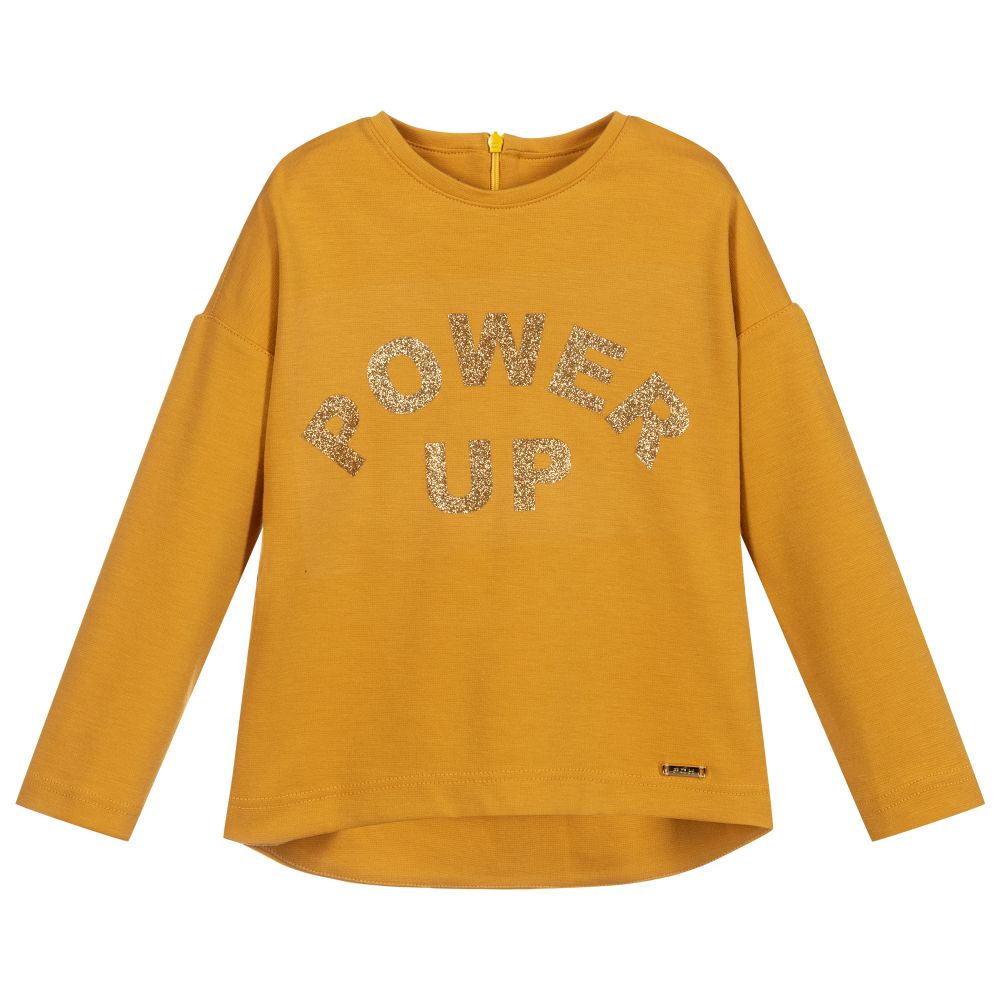 Pan Con Chocolate-Girls Yellow Sparkle Top | Childrensalon Outlet