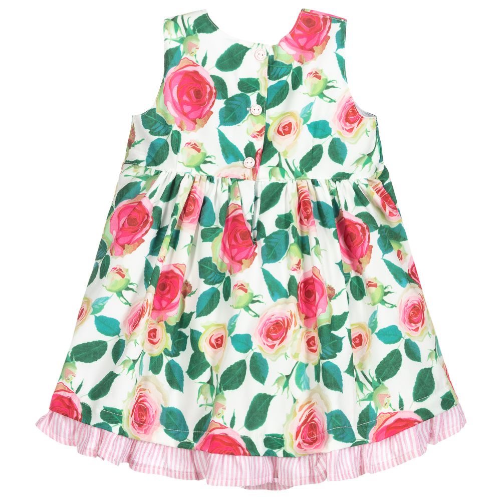بان كون شوكولا-Green & Pink Floral Dress Set | Childrensalon Outlet