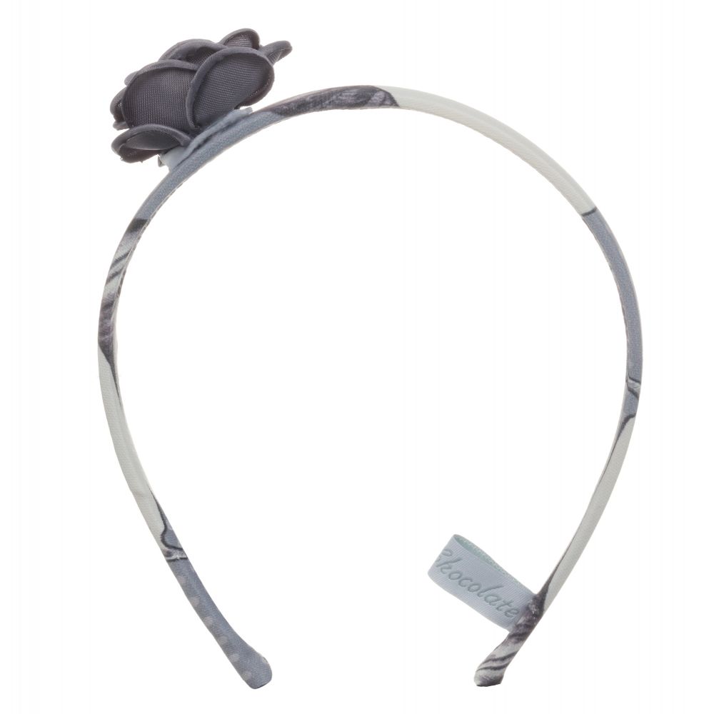 Pan Con Chocolate-Grey & White Hairband | Childrensalon Outlet