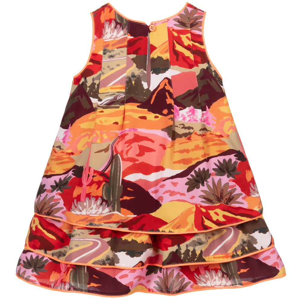 Pan Con Chocolate-Pink & Orange Desert Dress | Childrensalon Outlet