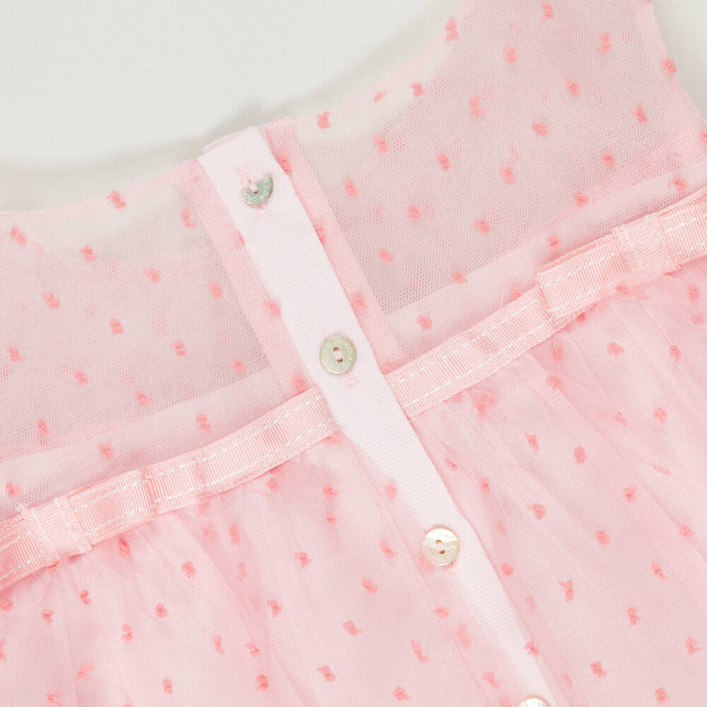 Pan Con Chocolate-Preloved Girls Pink Organza Ruffle Dress (10 years) | Childrensalon Outlet