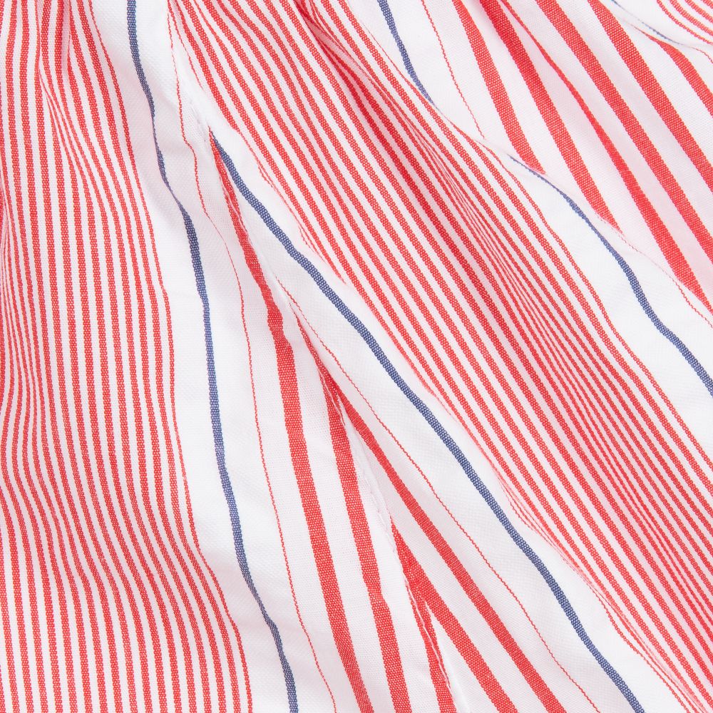 Pan Con Chocolate-Red Striped Cotton Dress | Childrensalon Outlet