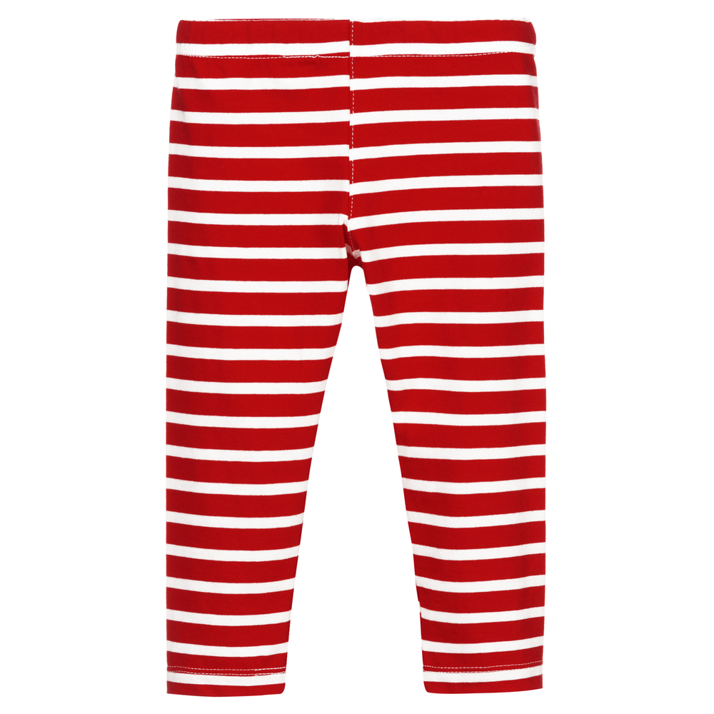 Pan Con Chocolate - Red & White Stripe Leggings | Childrensalon