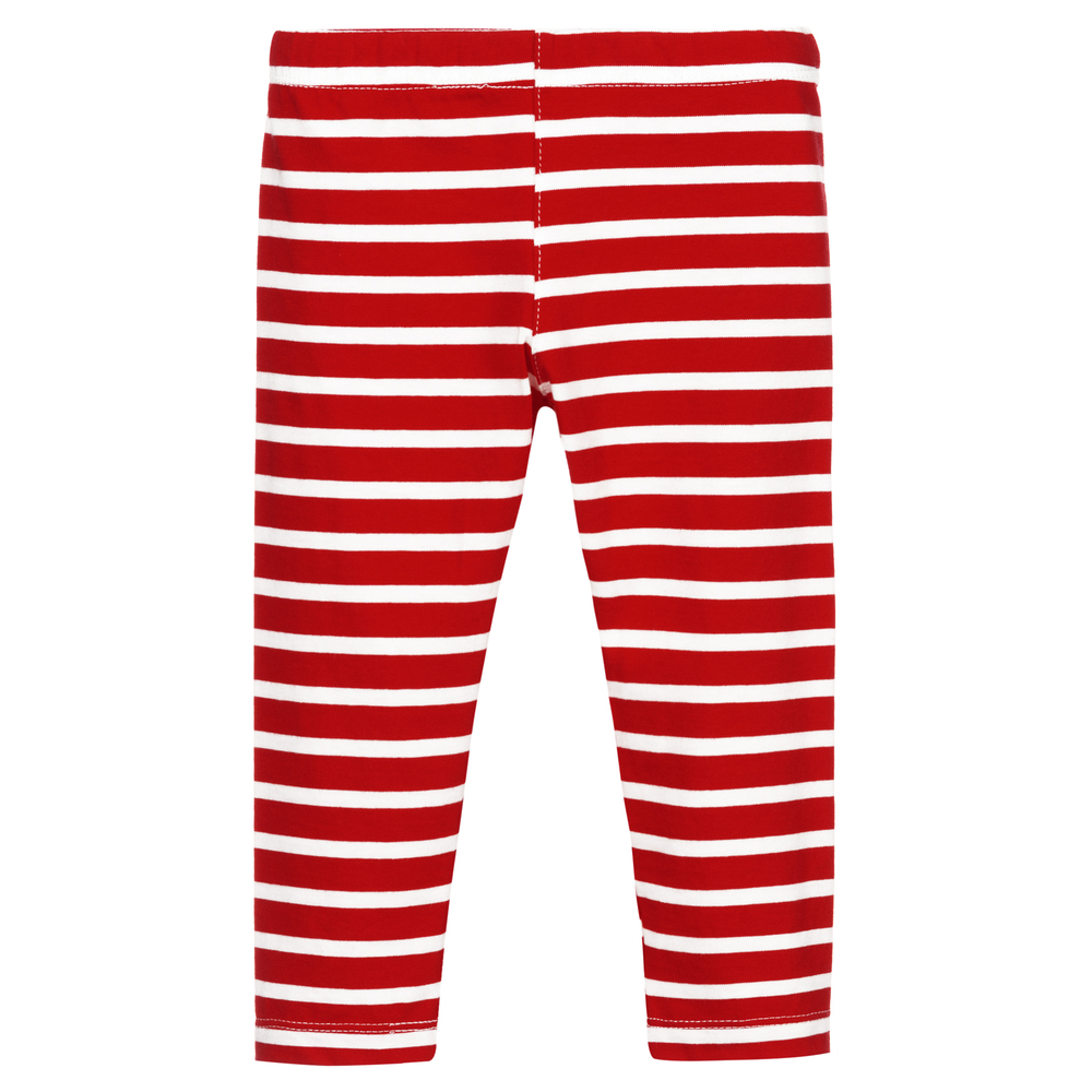 Pan Con Chocolate - Legging rayé rouge et blanc | Childrensalon