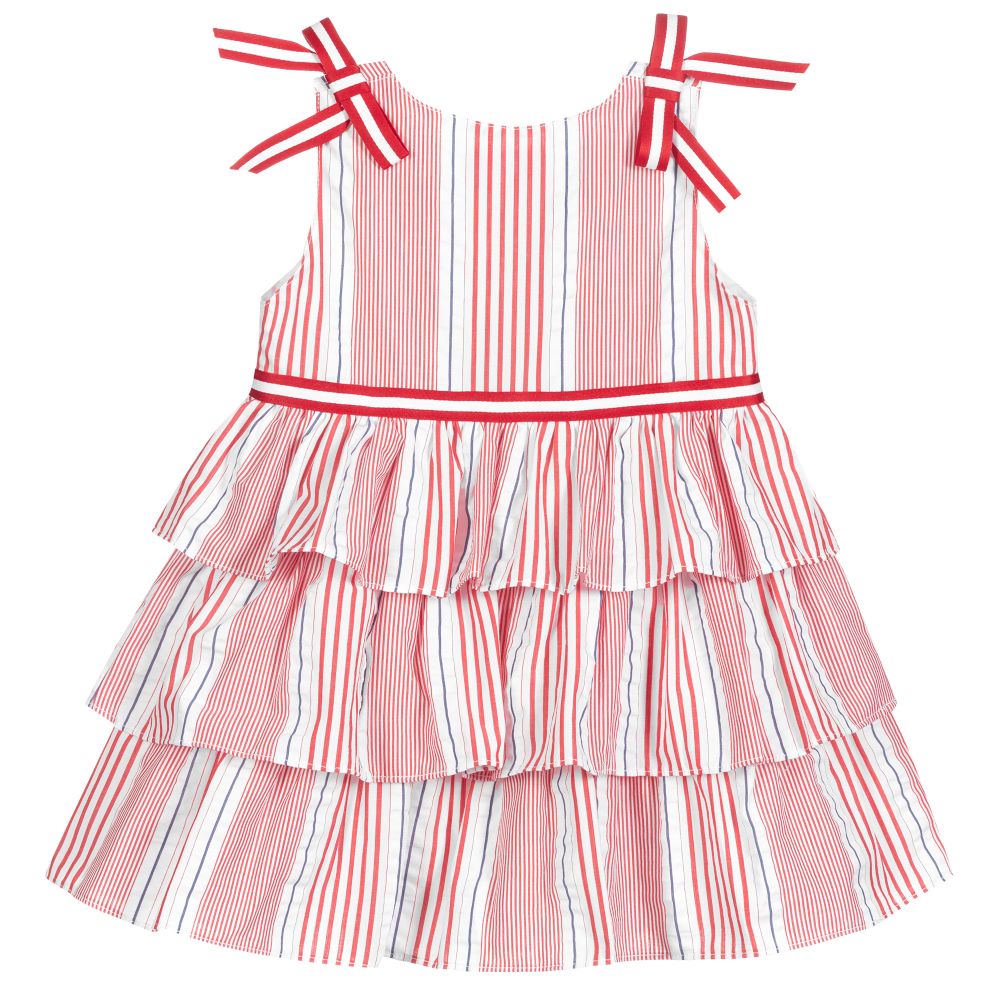 بان كون شوكولا-Red & White Striped Dress Set | Childrensalon Outlet
