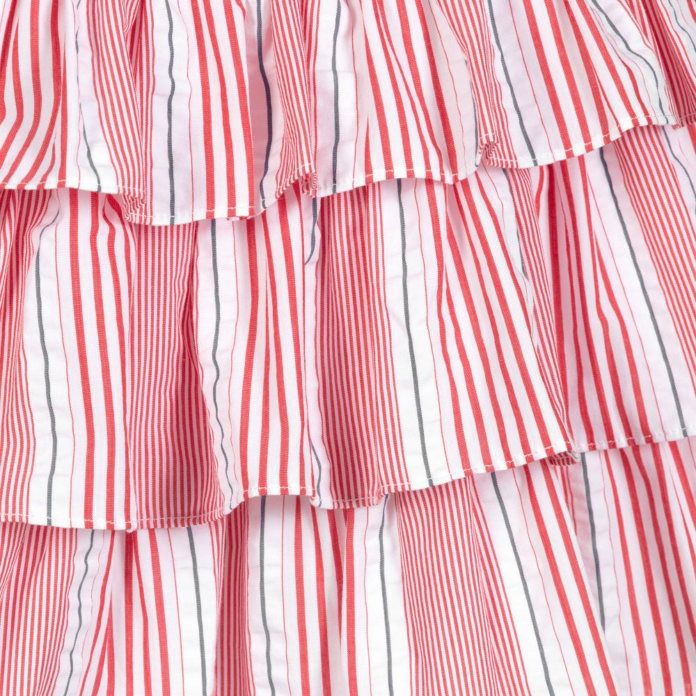 بان كون شوكولا-Red & White Striped Dress Set | Childrensalon Outlet