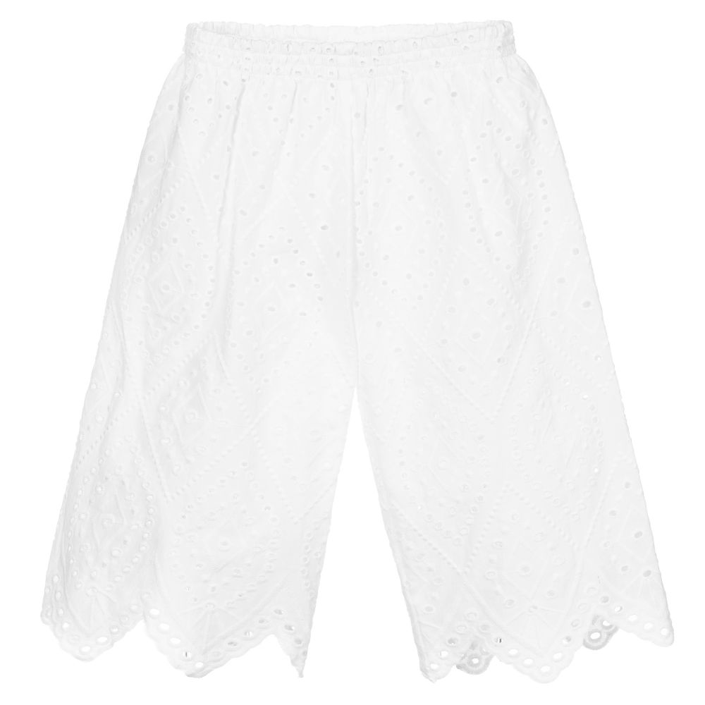 Pan Con Chocolate - White Lace Trousers | Childrensalon