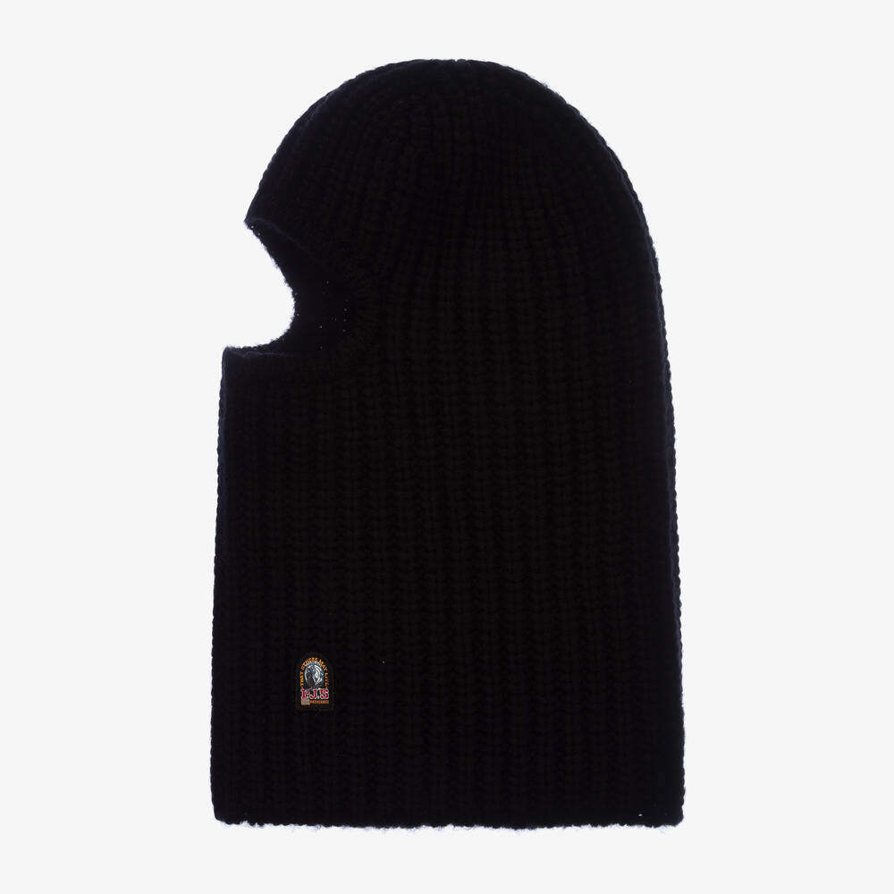 Parajumpers-Черная балаклава из мериносовой шерсти | Childrensalon Outlet