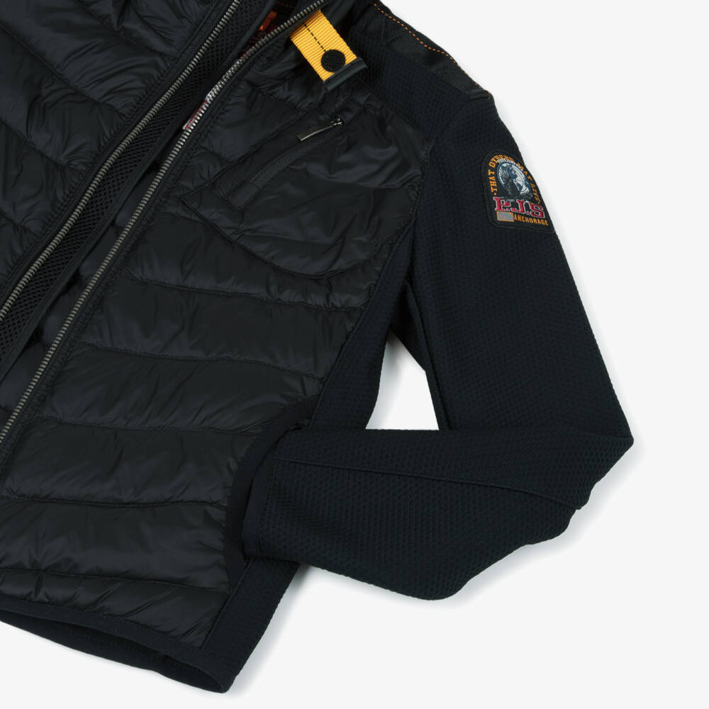 Parajumpers-Boys Black Down-Filled Hooded Nolan Jacket | Childrensalon Outlet