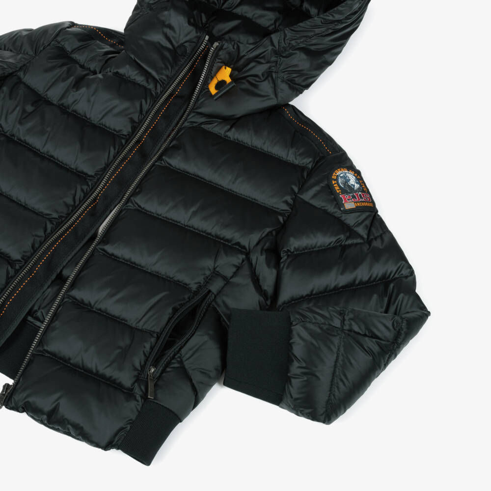 Parajumpers-Boys Black Down-Padded Pharrell Puffer Jacket with Hood | Childrensalon Outlet