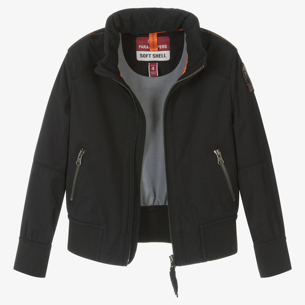 Parajumpers-Boys Black Short Hooded Jacket | Childrensalon Outlet