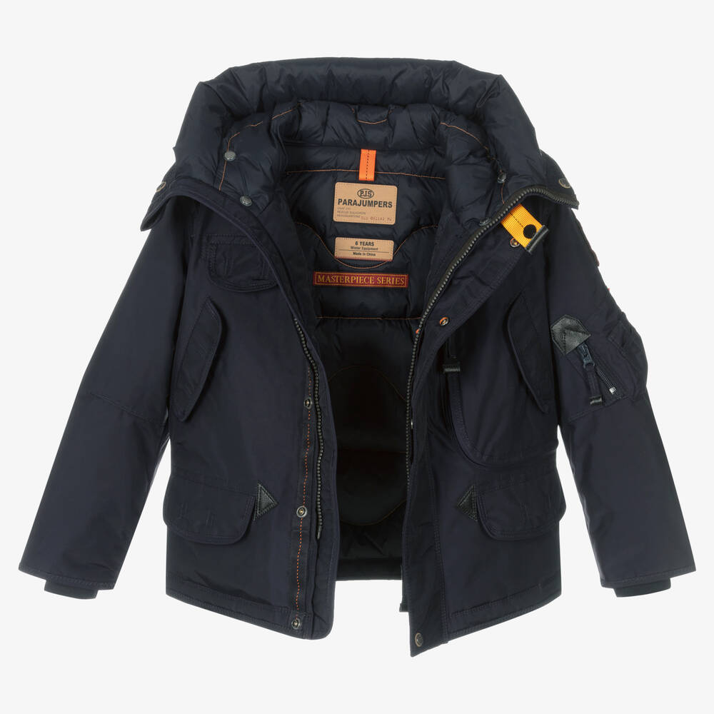 Parajumpers-Boys Blue Down Padded Jacket | Childrensalon Outlet