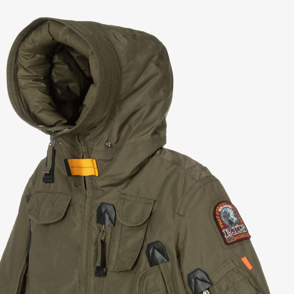 Parajumpers-Boys Green Down Padded Jacket | Childrensalon Outlet