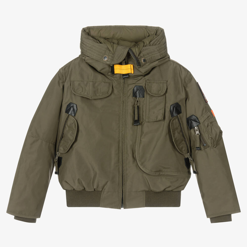 Parajumpers - Boys Green Down Padded Jacket | Childrensalon