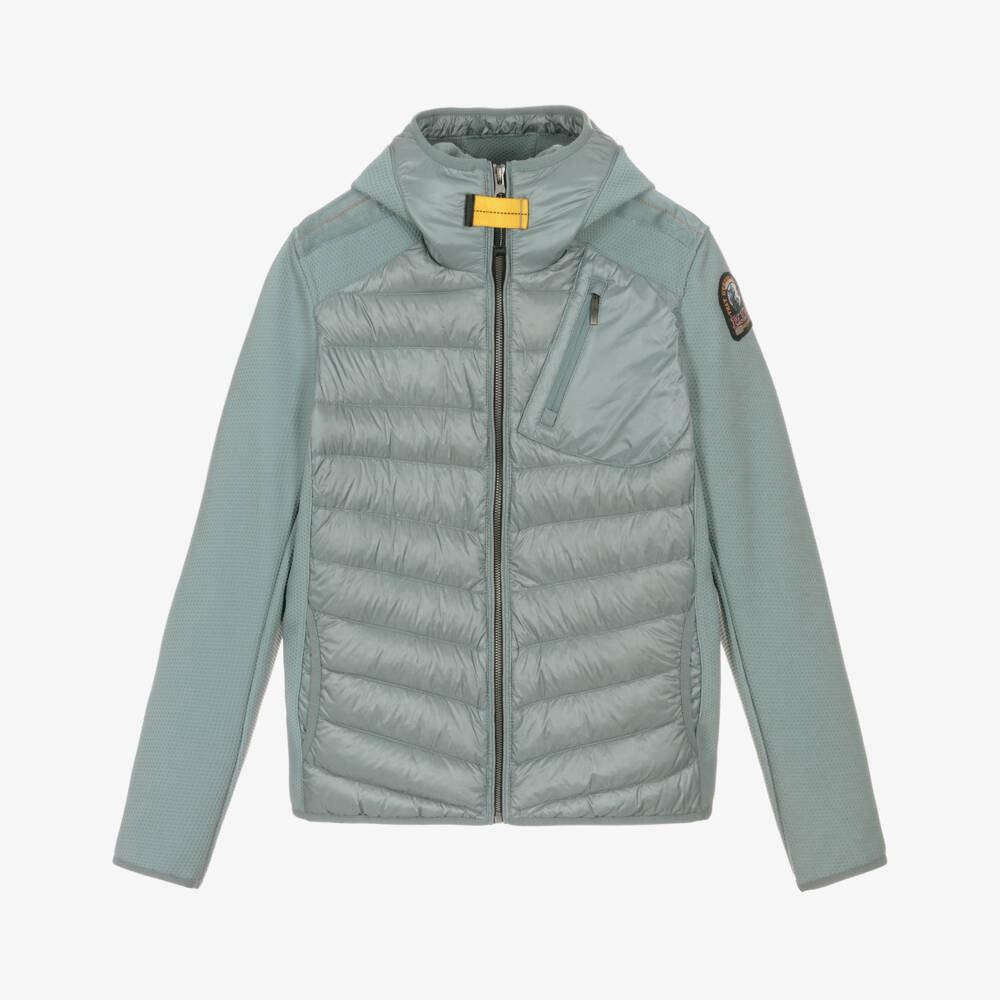 Parajumpers-جاكيت رمادي مبطن للصبيان مع قبعة | Childrensalon Outlet