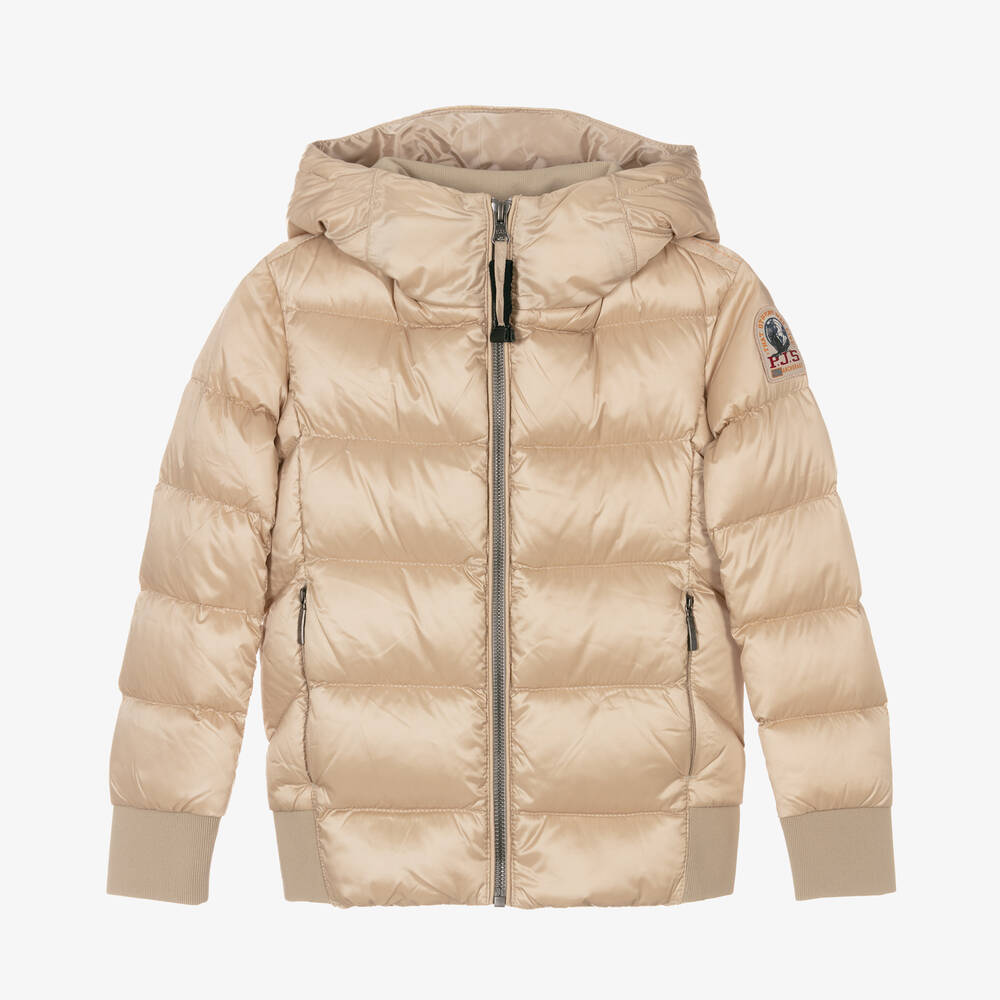 Parajumpers-Girls Beige Down Puffer Jacket | Childrensalon Outlet