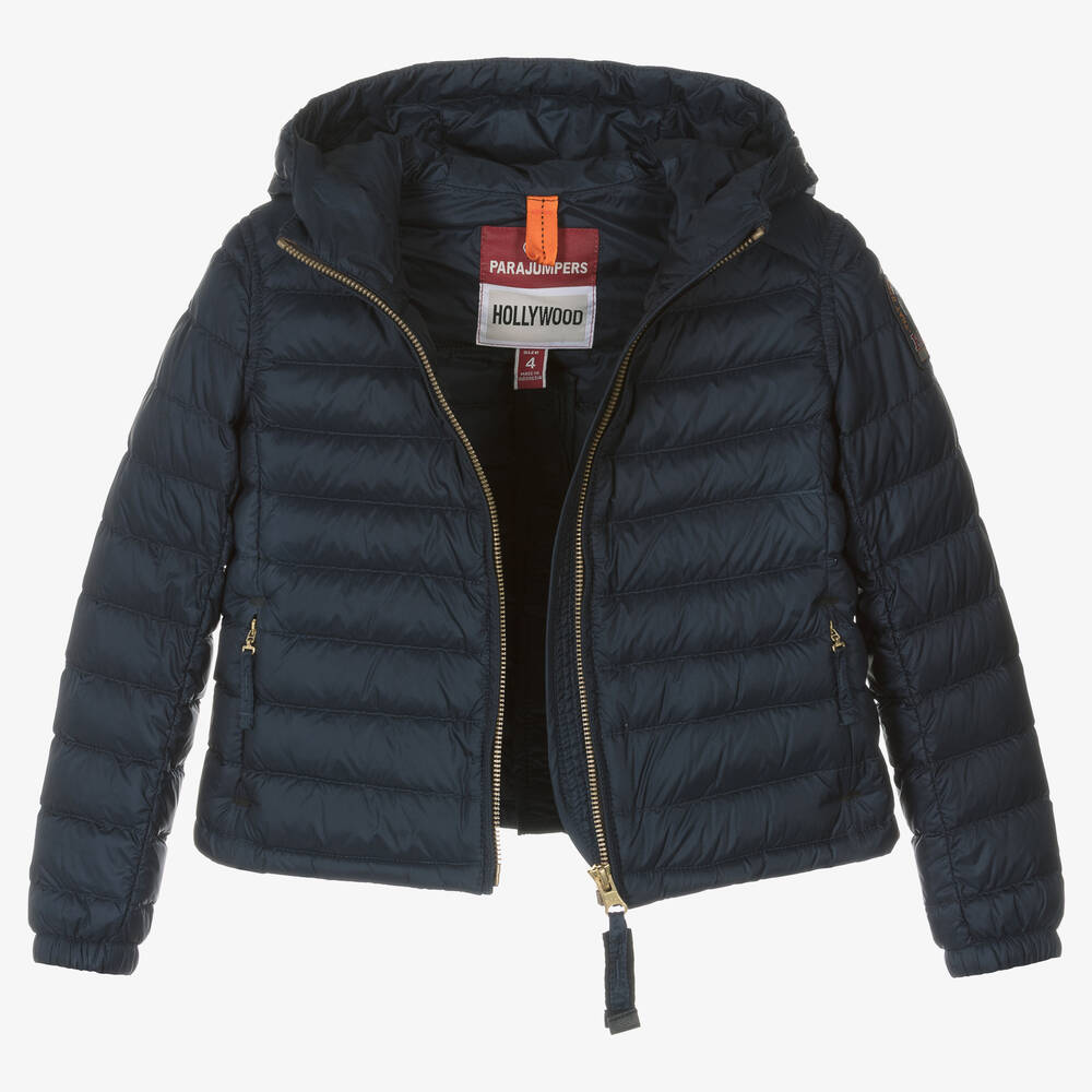 Parajumpers-Girls Blue Down Puffer Jacket | Childrensalon Outlet