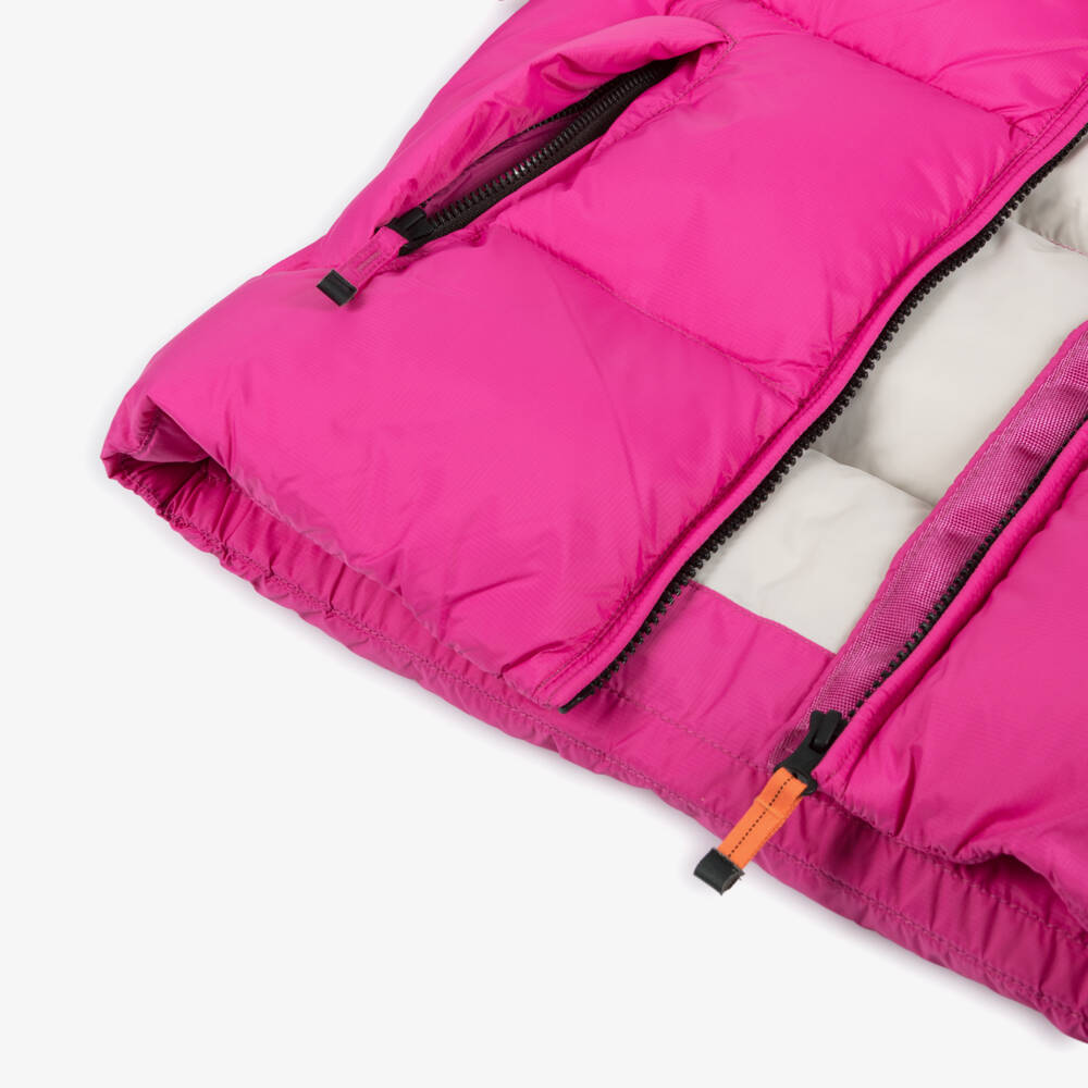 Parajumpers-Girls Fuchsia Hooded Down Puffer Jacket | Childrensalon Outlet