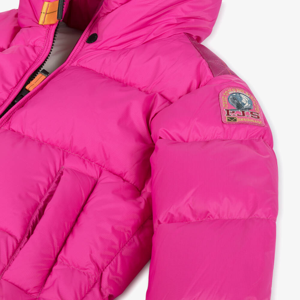 Parajumpers-Girls Fuchsia Hooded Down Puffer Jacket | Childrensalon Outlet