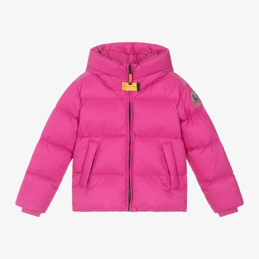 Parajumpers-Girls Fuchsia Hooded Down Puffer Jacket | Childrensalon Outlet