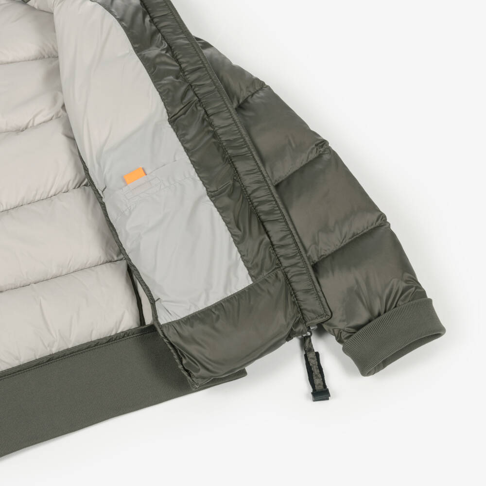 Parajumpers-Girls Green Hooded Puffer Jacket | Childrensalon Outlet