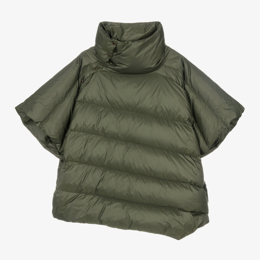 Parajumpers-Girls Luxe Green Quilted Cape | Childrensalon Outlet