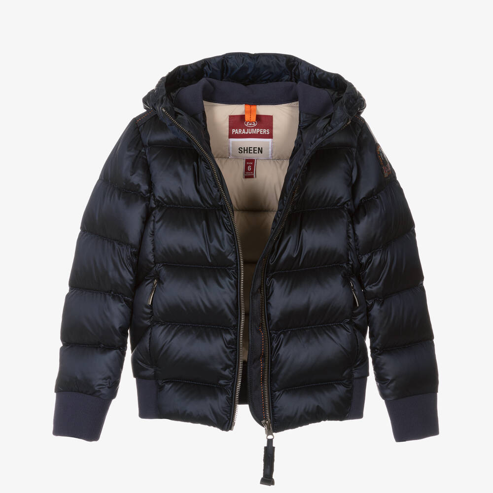 Parajumpers-Girls Navy Blue Down Puffer Jacket | Childrensalon Outlet