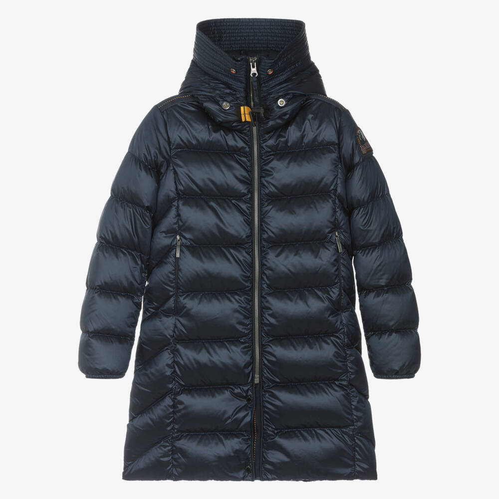 Parajumpers-Girls Navy Blue Hooded Puffer Coat | Childrensalon Outlet
