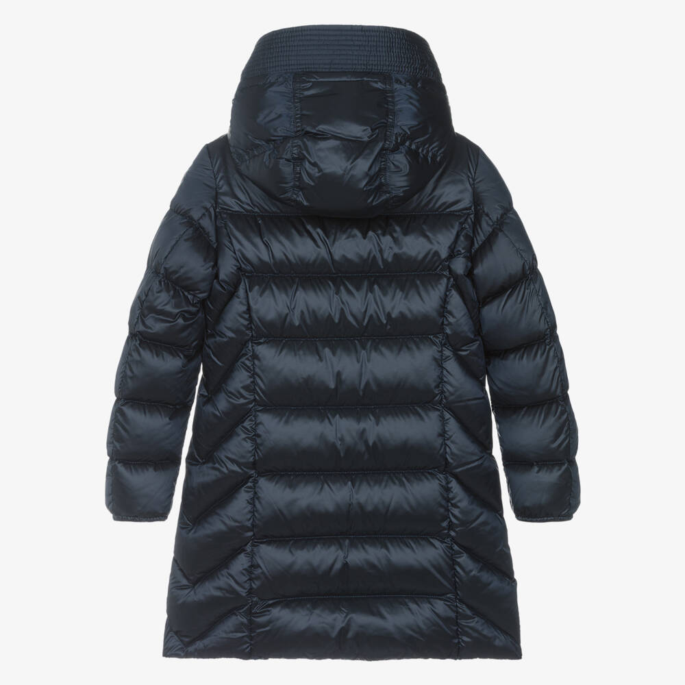 Parajumpers-Girls Navy Blue Hooded Puffer Coat | Childrensalon Outlet