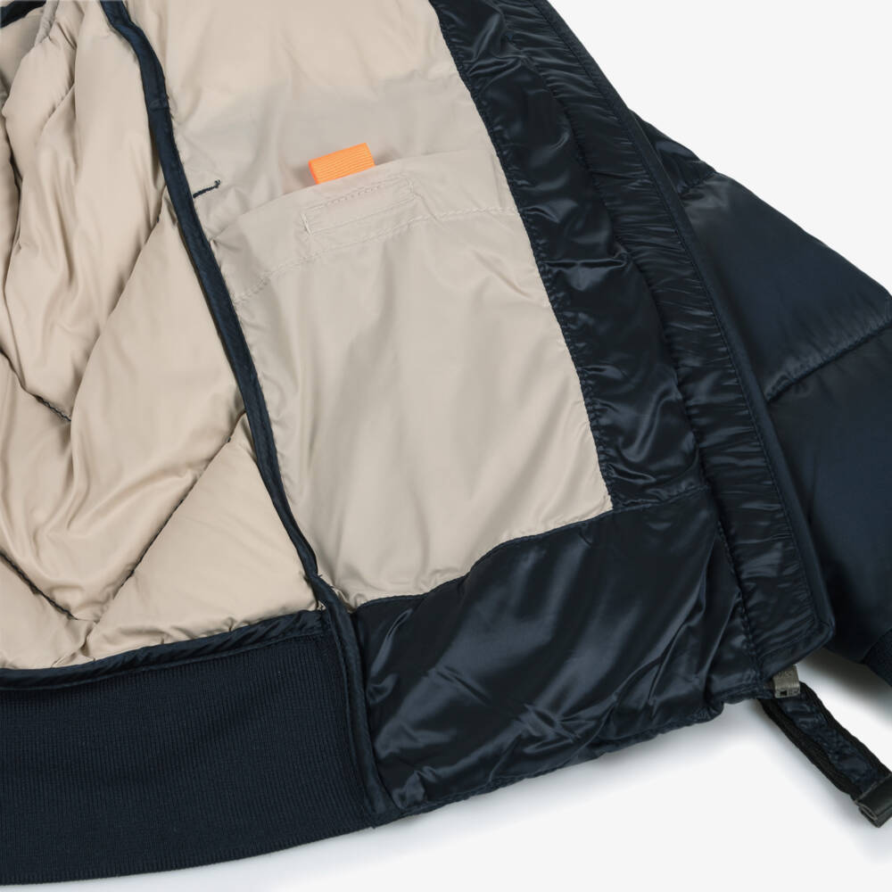 Parajumpers-معطف مبطن بغطاء رأس للبنات بلون كحلي | Childrensalon Outlet