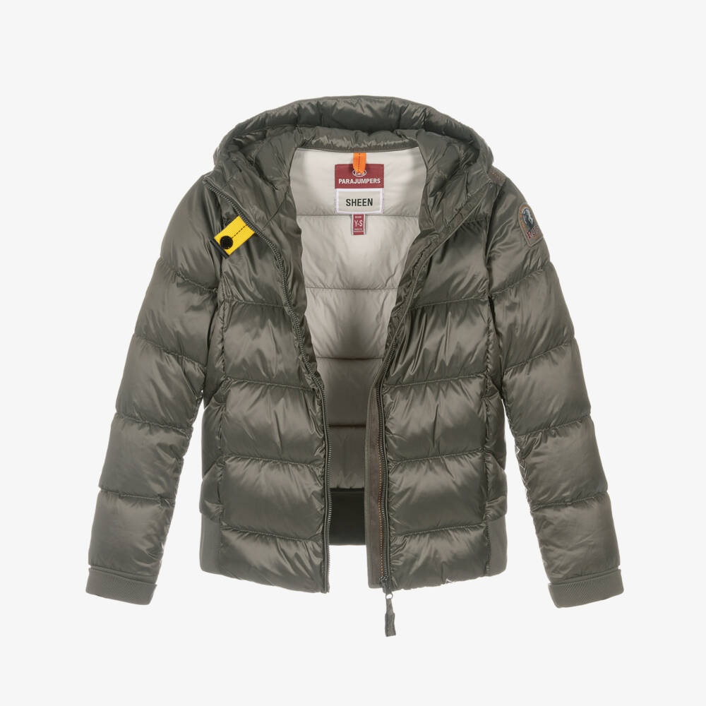 Parajumpers-Girls Olive Green Down Filled Mariah Puffer Jacket | Childrensalon Outlet