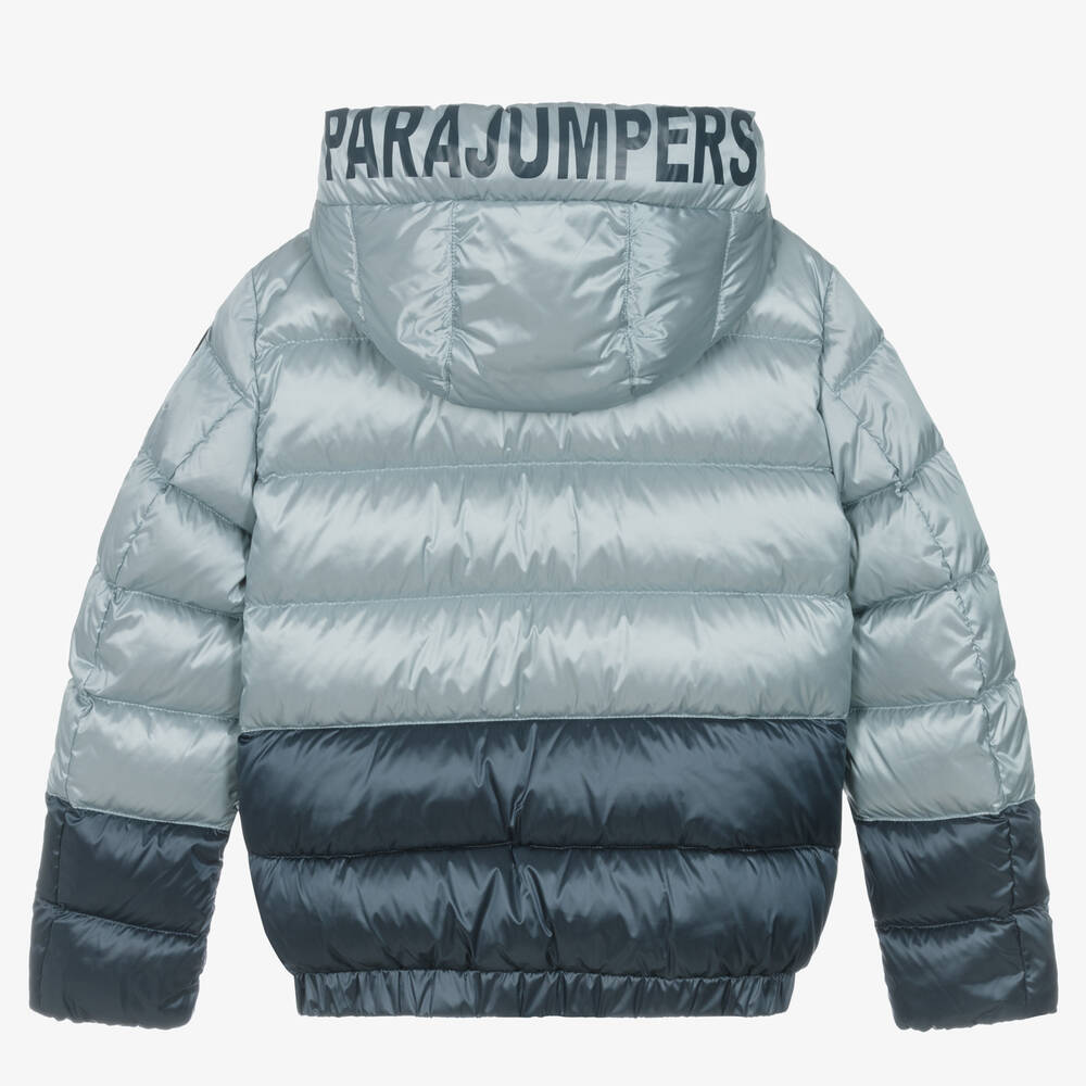 Parajumpers-Teen Boys Blue Hooded Down Jacket | Childrensalon Outlet
