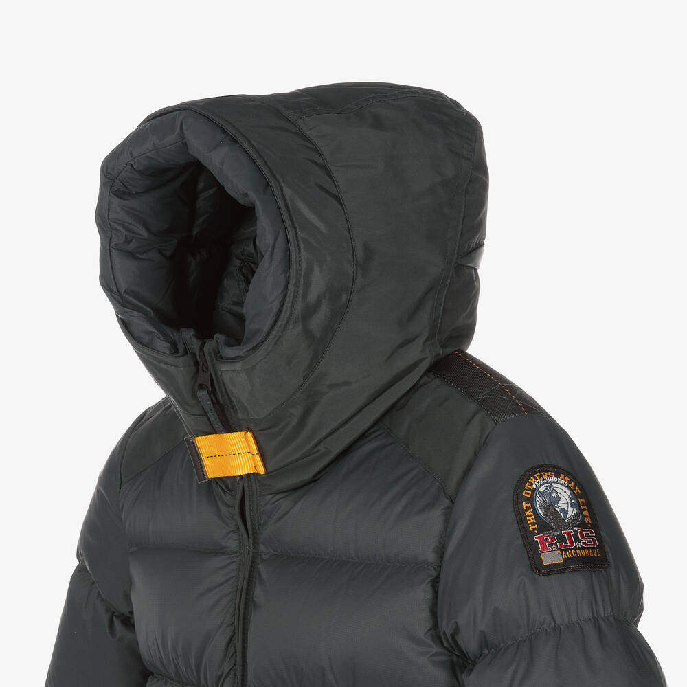 باراجمبرز-جاكيت هودي مبطن لون أخضر داكن تينز ولادي | Childrensalon Outlet