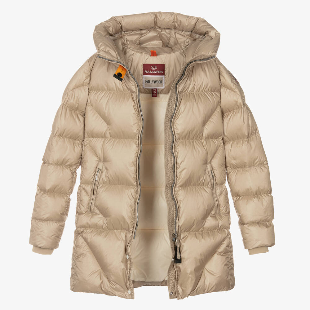 Parajumpers-Teen Girls Beige Puffer Coat | Childrensalon Outlet