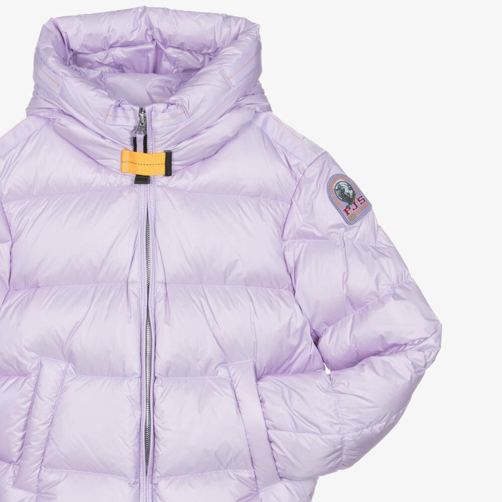 Parajumpers-Teen Girls Purple Hooded Down Jacket | Childrensalon Outlet
