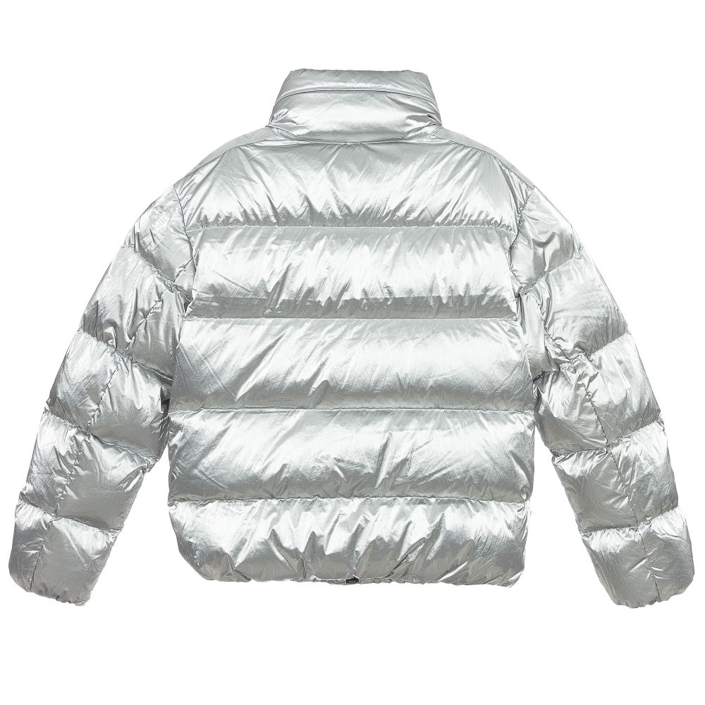 Parajumpers-Teen Silver Logo Puffer Jacket | Childrensalon Outlet
